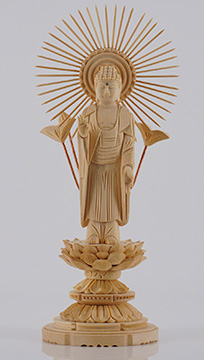 総白木彫丸台座(東)